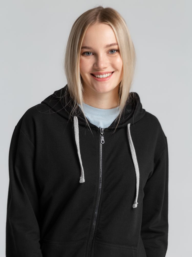 Толстовка на молнии с капюшоном Unit Siverga, черная / Миниатюра WWW (1000)