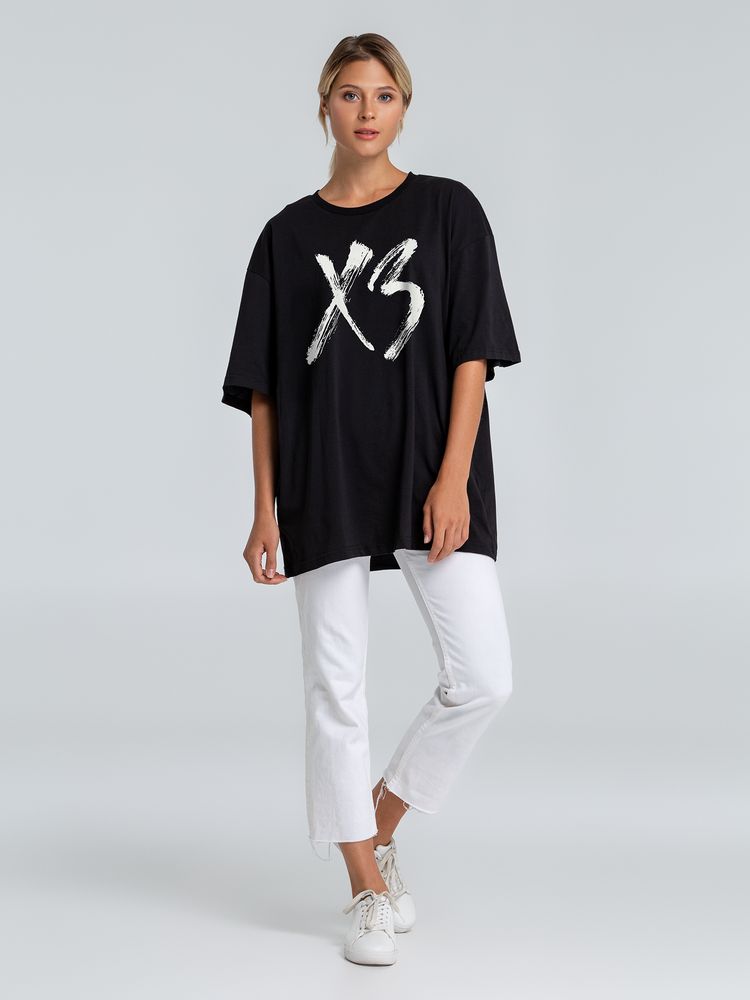 Футболка оверсайз «ХЗ», черная / Миниатюра WWW (1000)