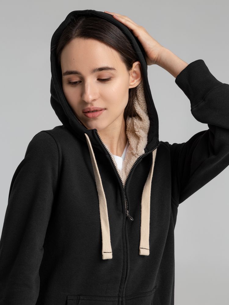 Толстовка унисекс на молнии Sherpa 280, черная / Миниатюра WWW (1000)