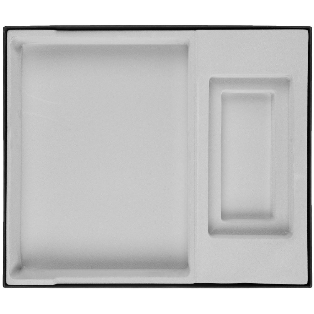 Коробка Overlap с ложементом под ежедневник и ручку, ver.2, черная / Миниатюра WWW (1000)