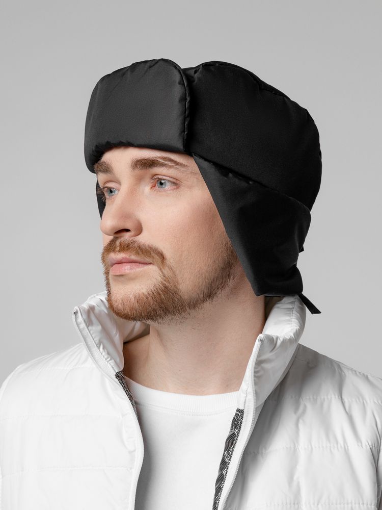 Шапка-ушанка Shelter, черная / Миниатюра WWW (1000)