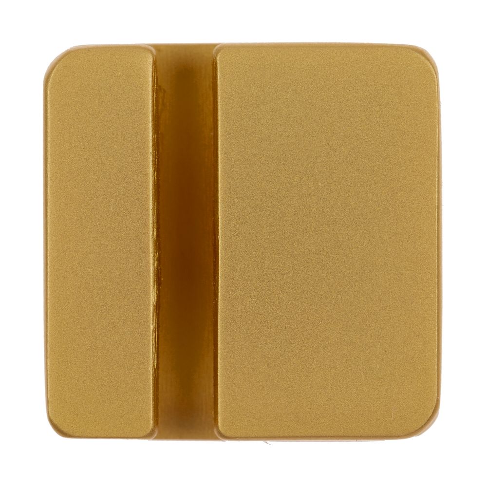 Квадратный шильдик на резинку Epoxi, матовый золотистый / Миниатюра WWW (1000)