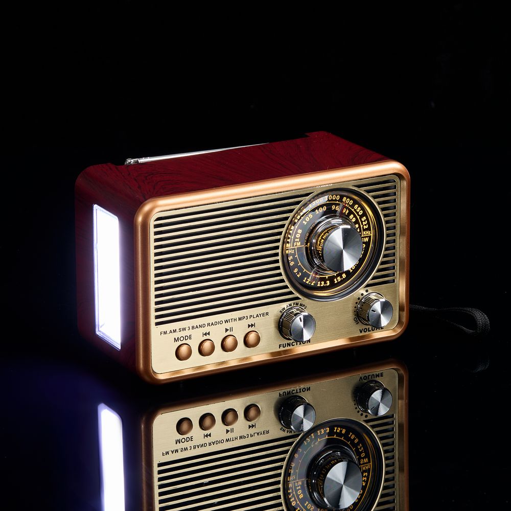 Bluetooth-колонка с радио Listenberg, коричневая / Миниатюра WWW (1000)