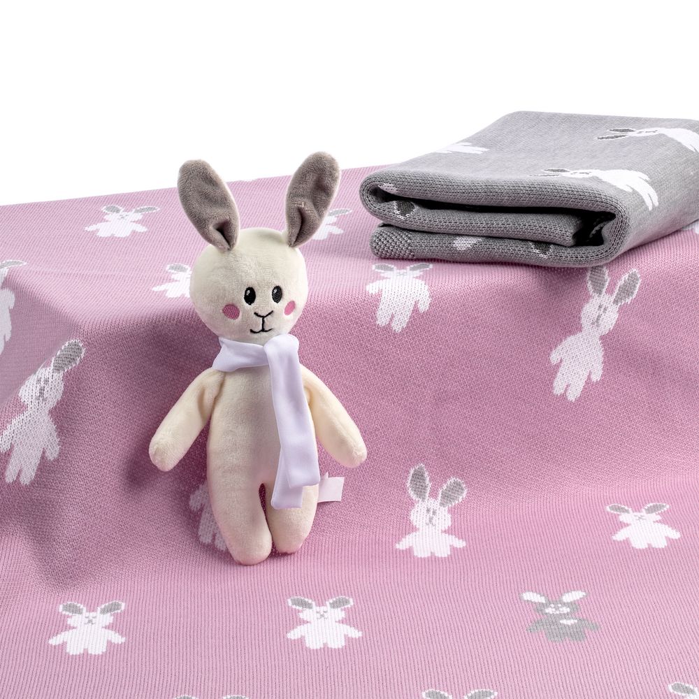 Набор детский с зайками Beastie Toys, розовый / Миниатюра WWW (1000)