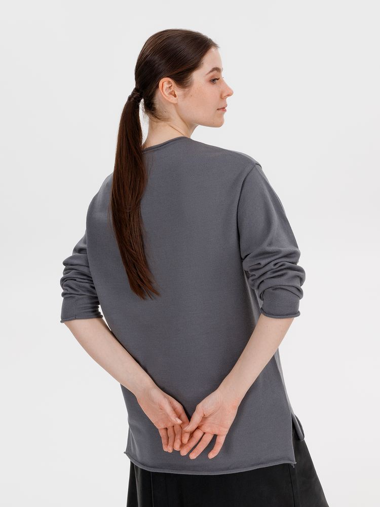 Лонгслив унисекс Siluetti Fuori, серый / Миниатюра WWW (1000)