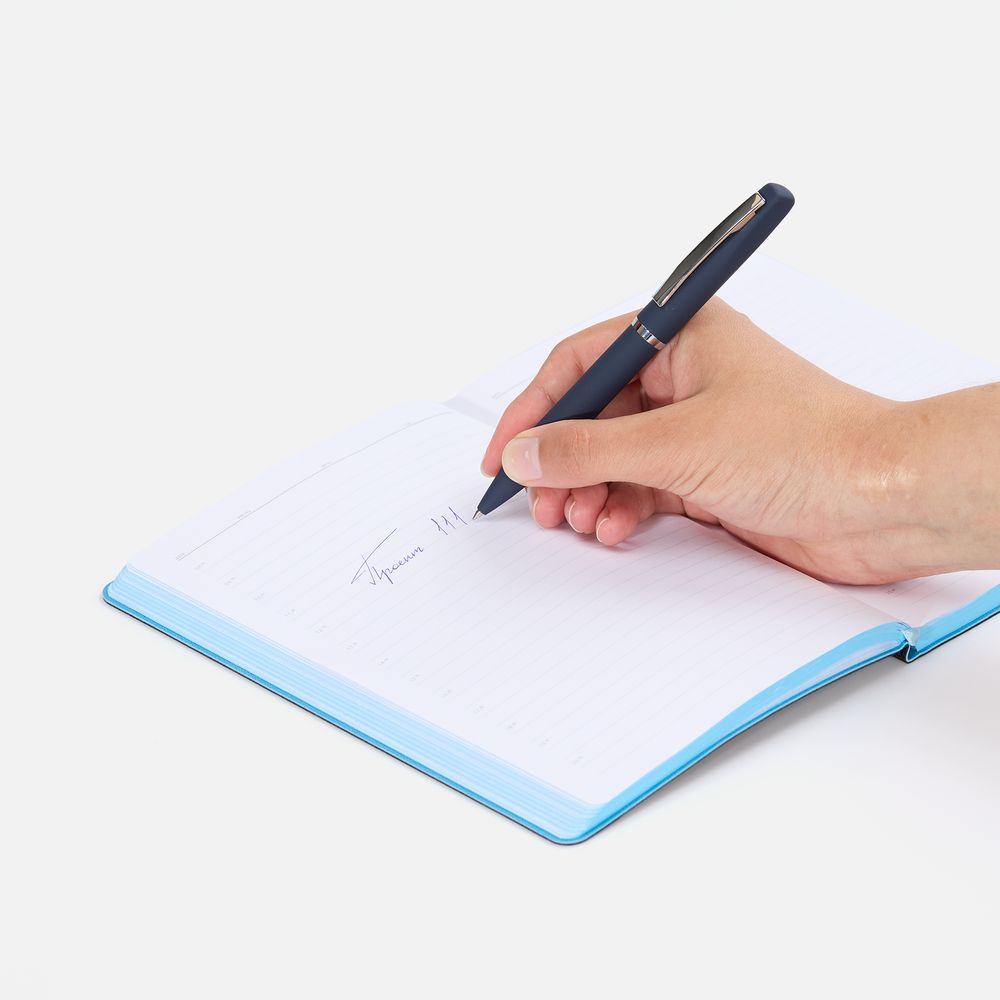 Ручка шариковая Bolt Soft Touch, синяя / Миниатюра WWW (1000)