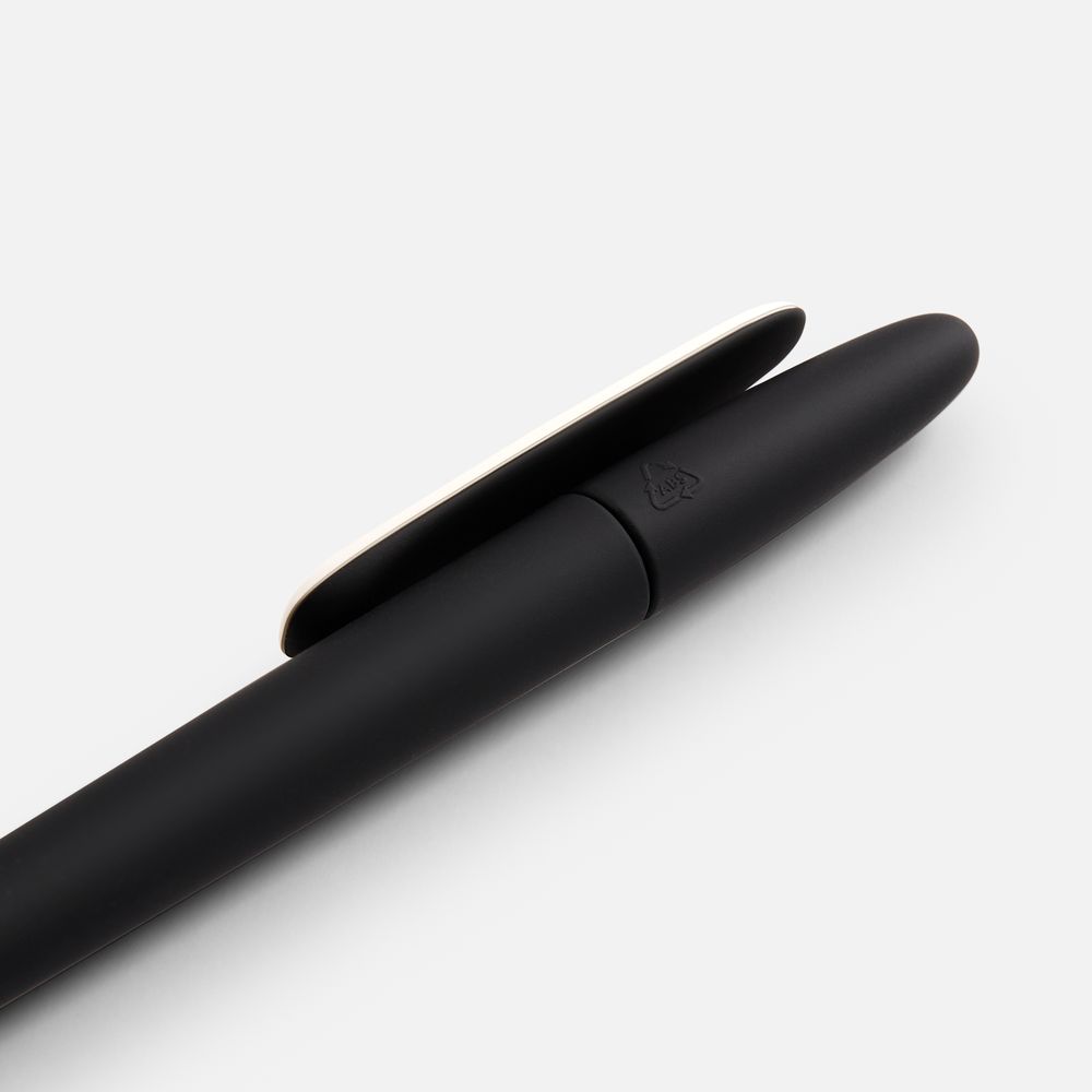 Ручка шариковая Prodir DS5 TRR-P Soft Touch, черная с белым / Миниатюра WWW (1000)