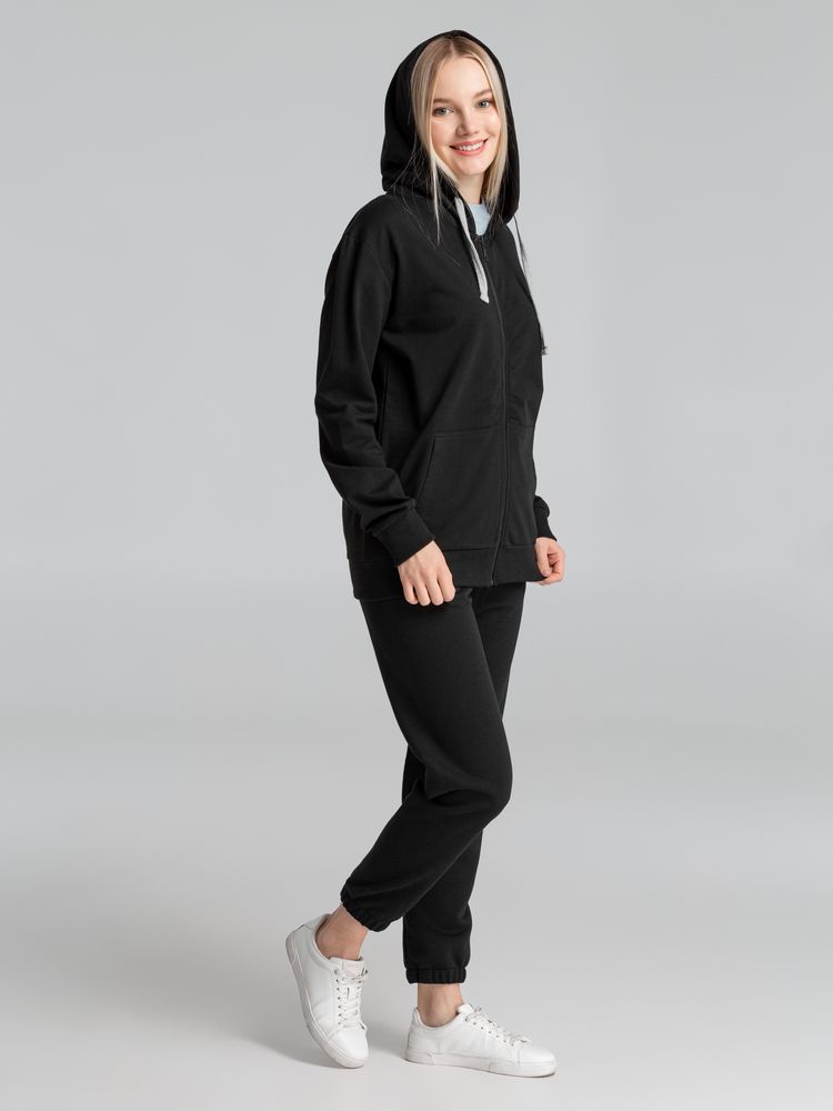 Толстовка на молнии с капюшоном Unit Siverga, черная / Миниатюра WWW (1000)