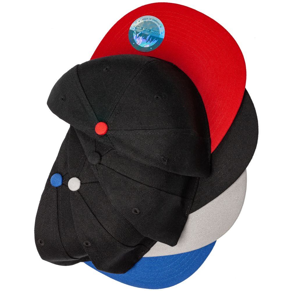 Бейсболка Ben Hope с прямым козырьком, черная с красным / Миниатюра WWW (1000)