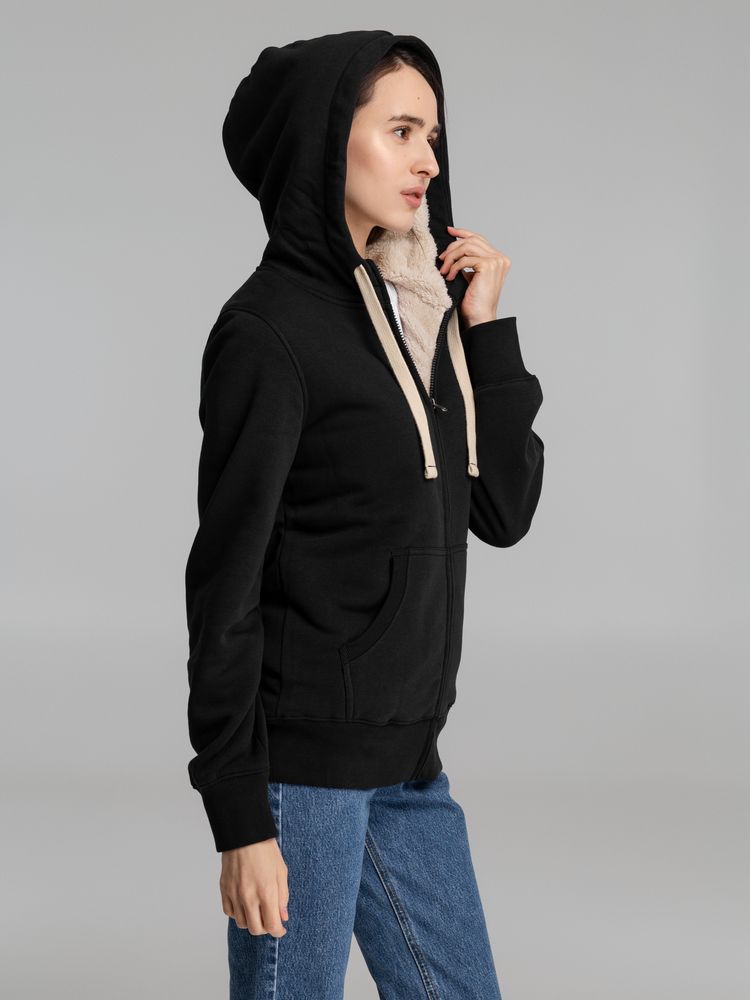 Толстовка унисекс на молнии Sherpa 280, черная / Миниатюра WWW (1000)