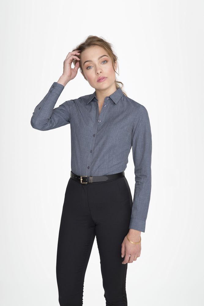 Рубашка Barnet Women серый меланж / Миниатюра WWW (1000)