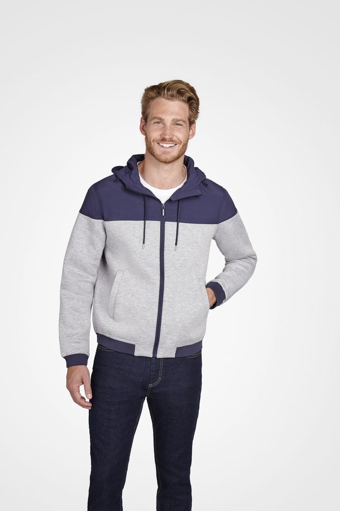 Куртка унисекс Voltage, серый меланж с темно-синим / Миниатюра WWW (1000)