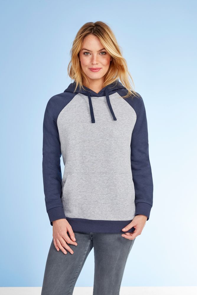 Толстовка унисекс Seattle, серый меланж c темно-синим / Миниатюра WWW (1000)