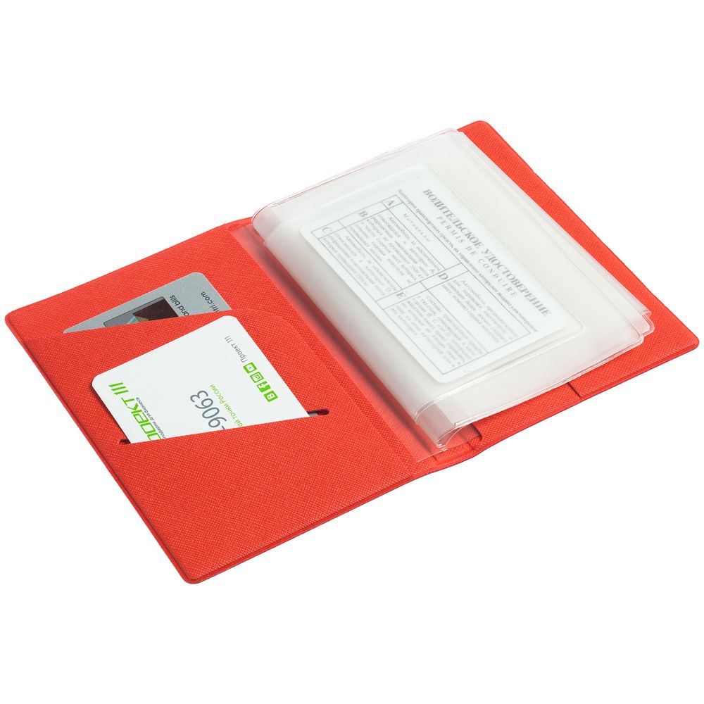 Обложка для автодокументов Devon, красная / Миниатюра WWW (1000)