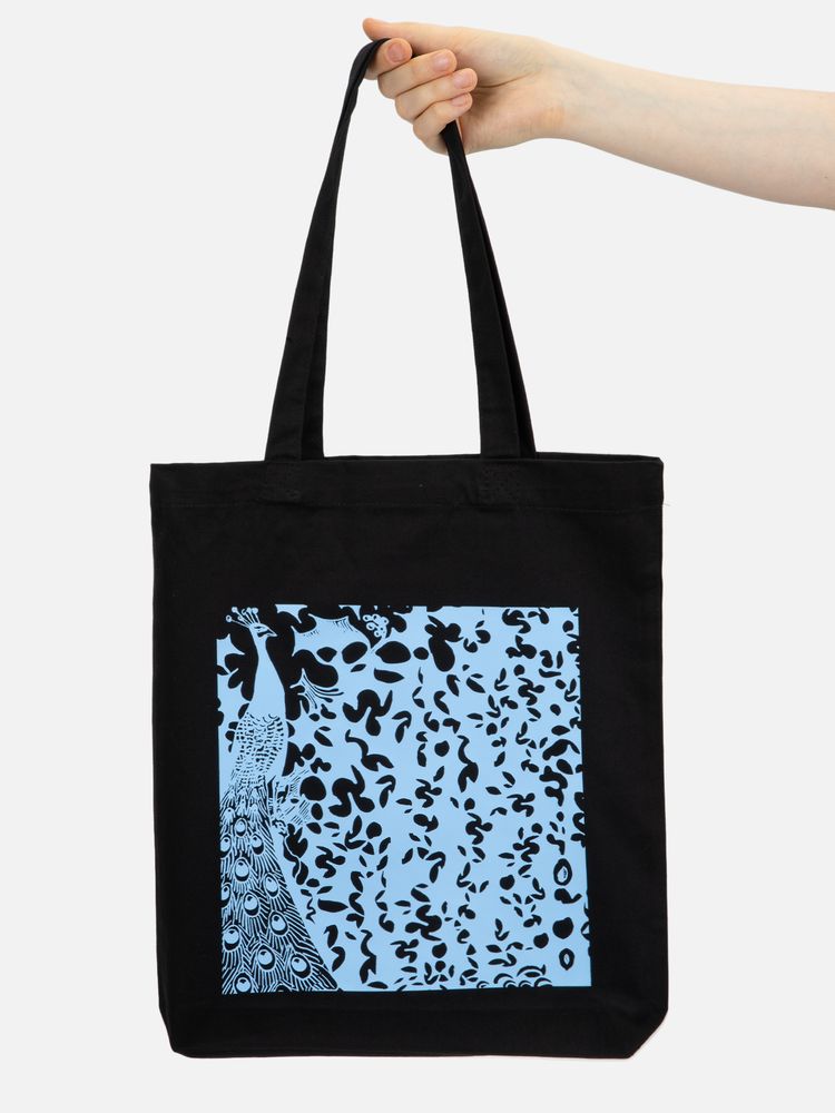 Холщовая сумка Avoska, черная / Миниатюра нанесения (1000)