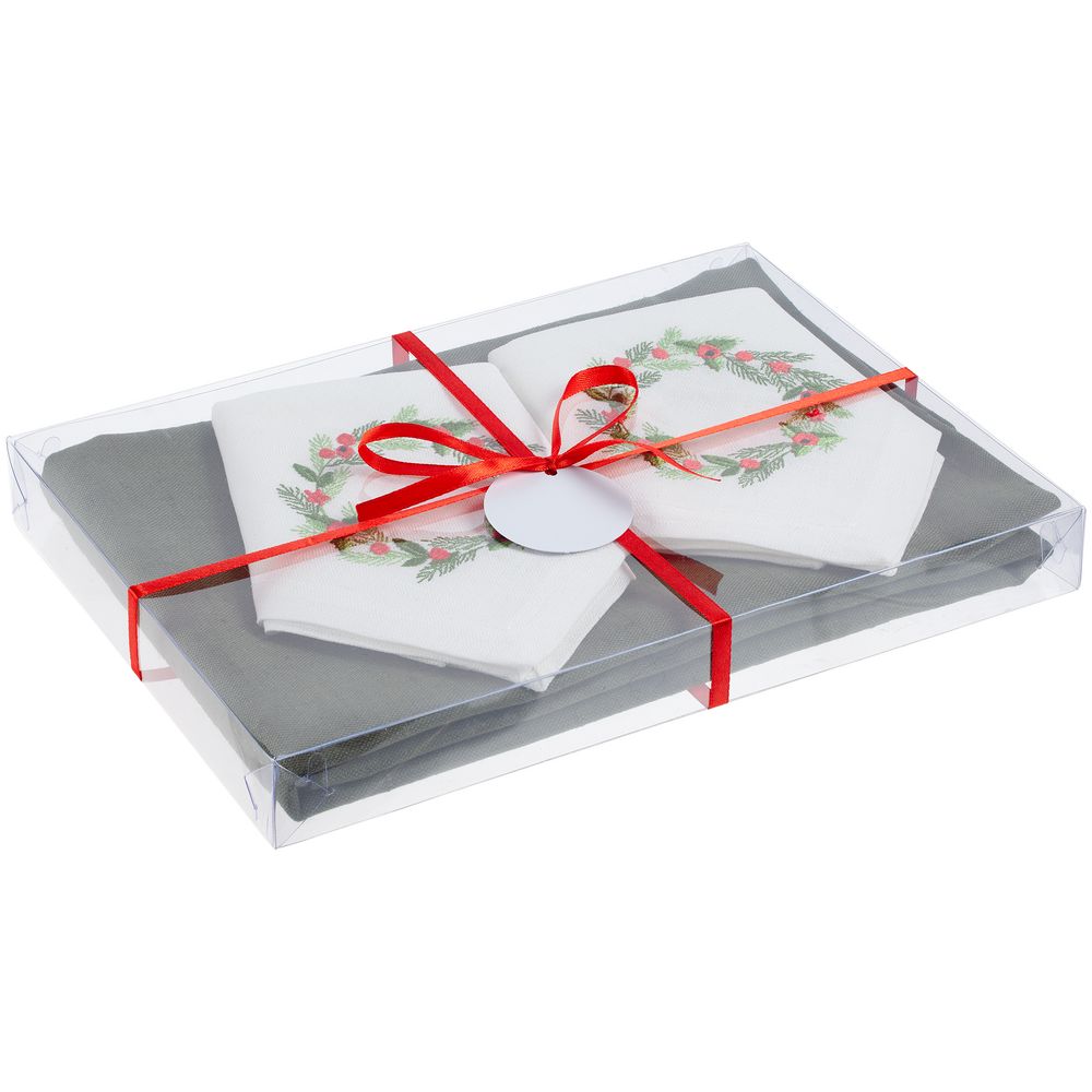 Набор текстиля Wintertainment, с рождественским венком / Миниатюра WWW (1000)