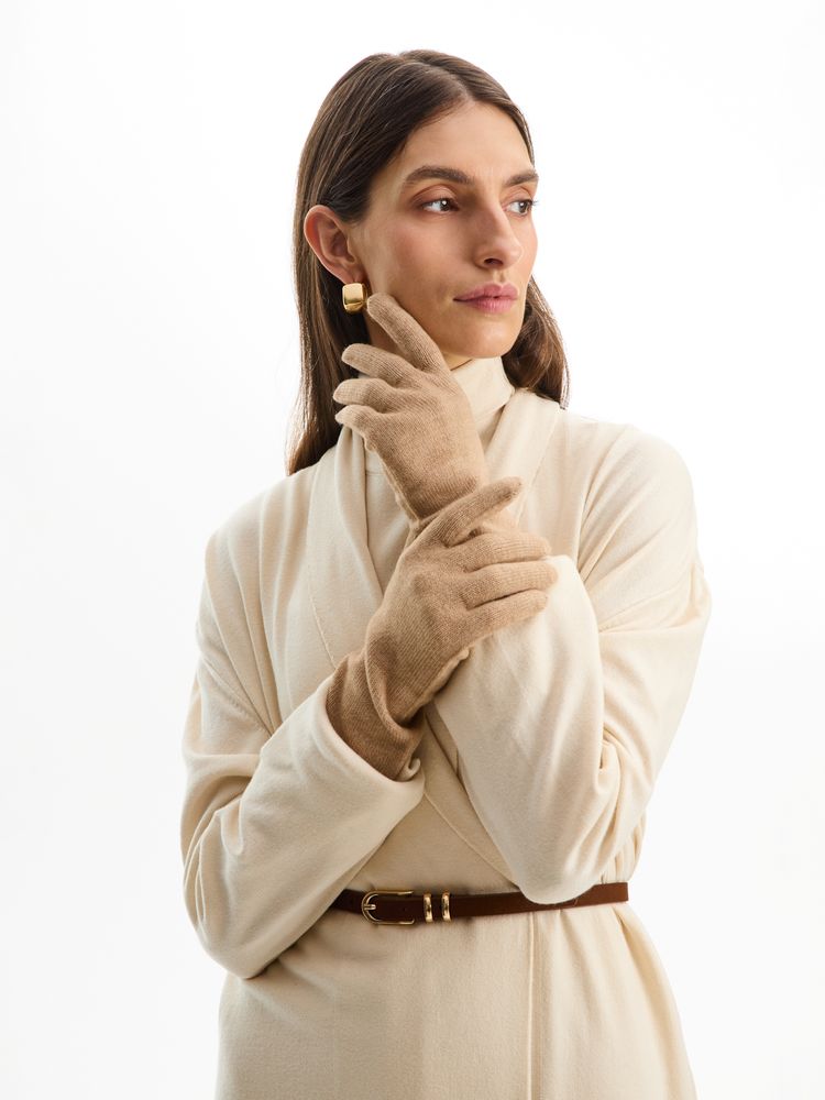 Перчатки Alpine, удлиненные, бежевые / Миниатюра WWW (1000)