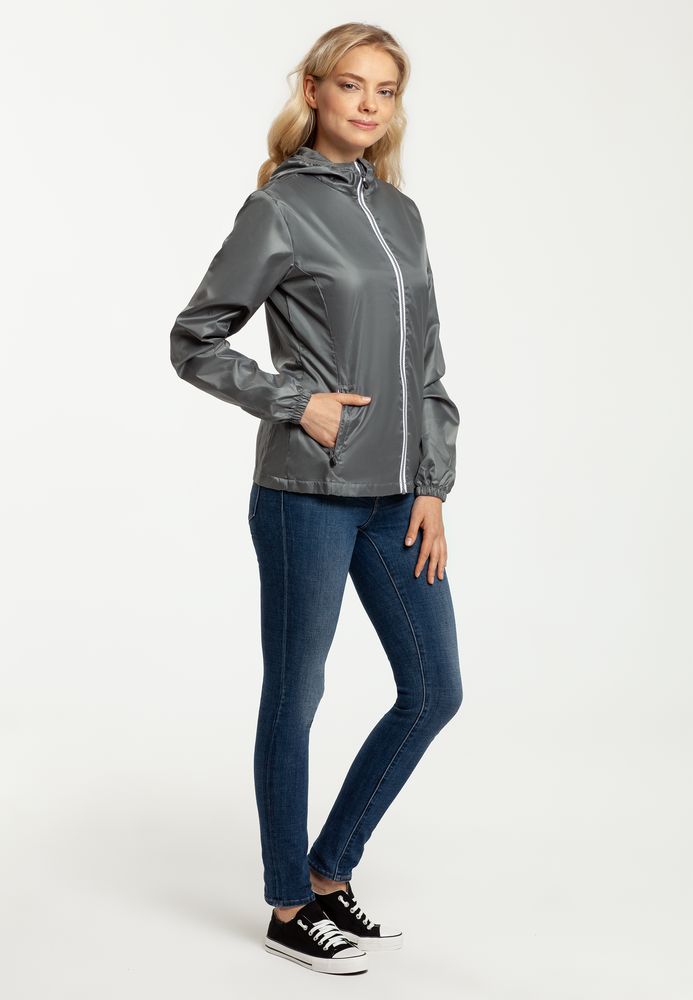 Ветровка женская Fastplant серая / Миниатюра WWW (1000)