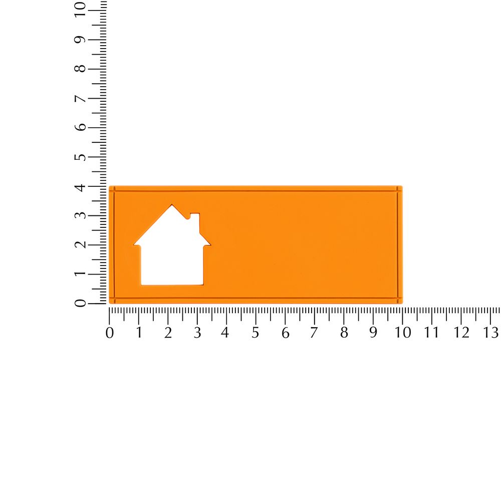 Лейбл из ПВХ с вырезом «Дом», оранжевый неон / Миниатюра WWW (1000)