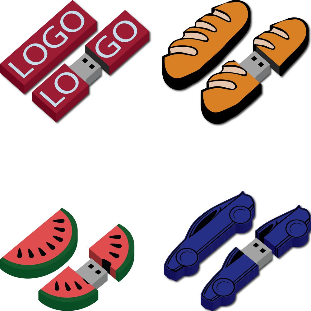 Флешки Gummi на заказ, 16 Гб / Миниатюра WWW (1000)