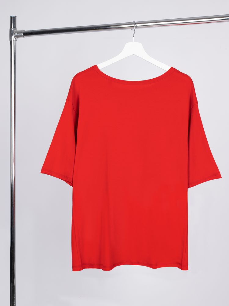 Футболка оверсайз унисекс Vozduh, красная / Миниатюра WWW (1000)