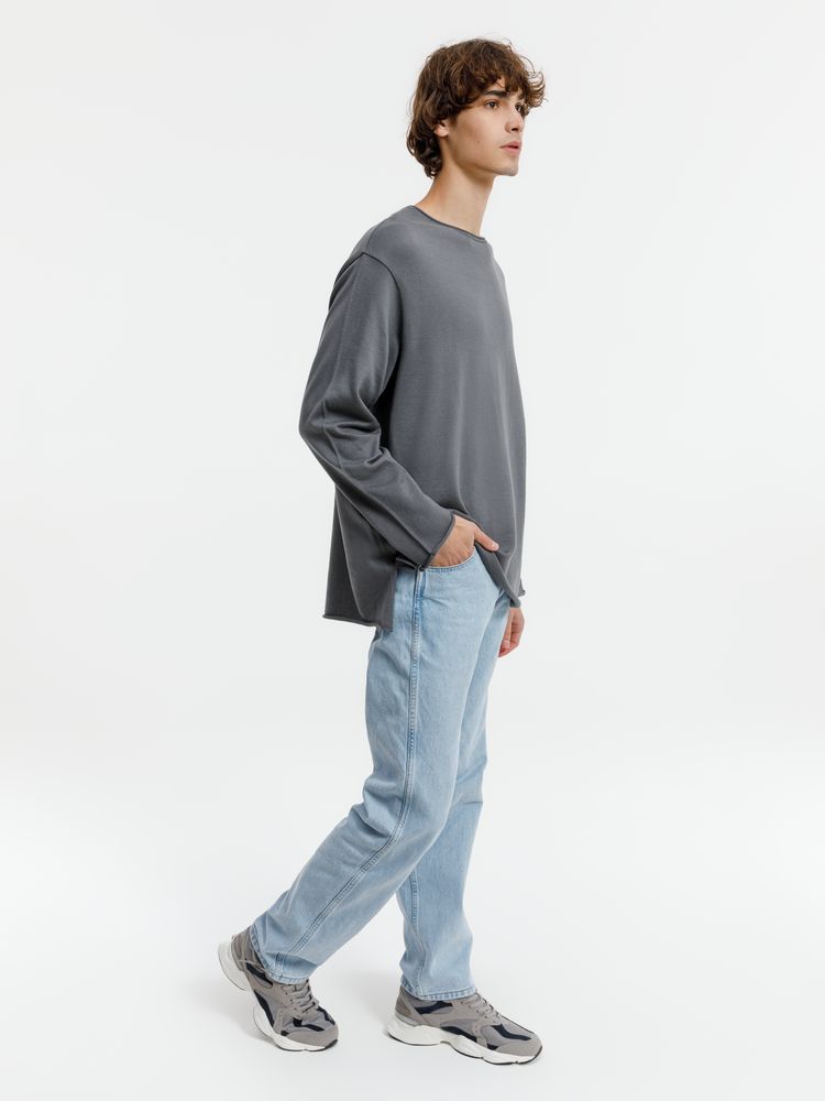 Лонгслив унисекс Siluetti Fuori, серый / Миниатюра WWW (1000)