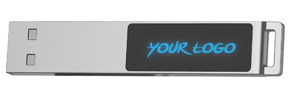 Флешка markBright с синей подсветкой, 16 Гб / Миниатюра WWW (1000)