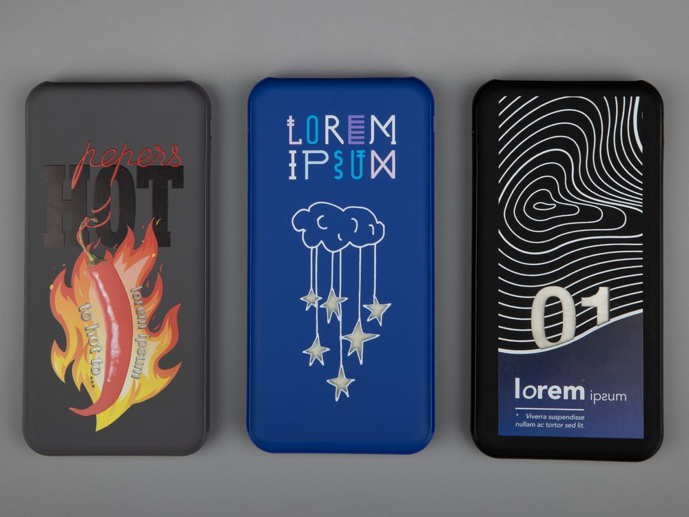 Аккумулятор Uniscend Starry с подсветкой, 10000 мАч, темно-серый / Миниатюра WWW (1000)