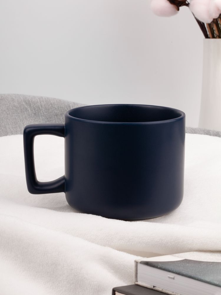 Чашка Jumbo в коробке матовая, темно-синяя / Миниатюра имиджевого (1000)