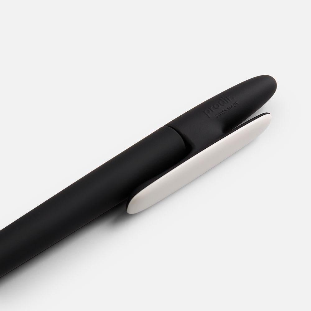 Ручка шариковая Prodir DS5 TRR-P Soft Touch, черная с белым / Миниатюра WWW (1000)
