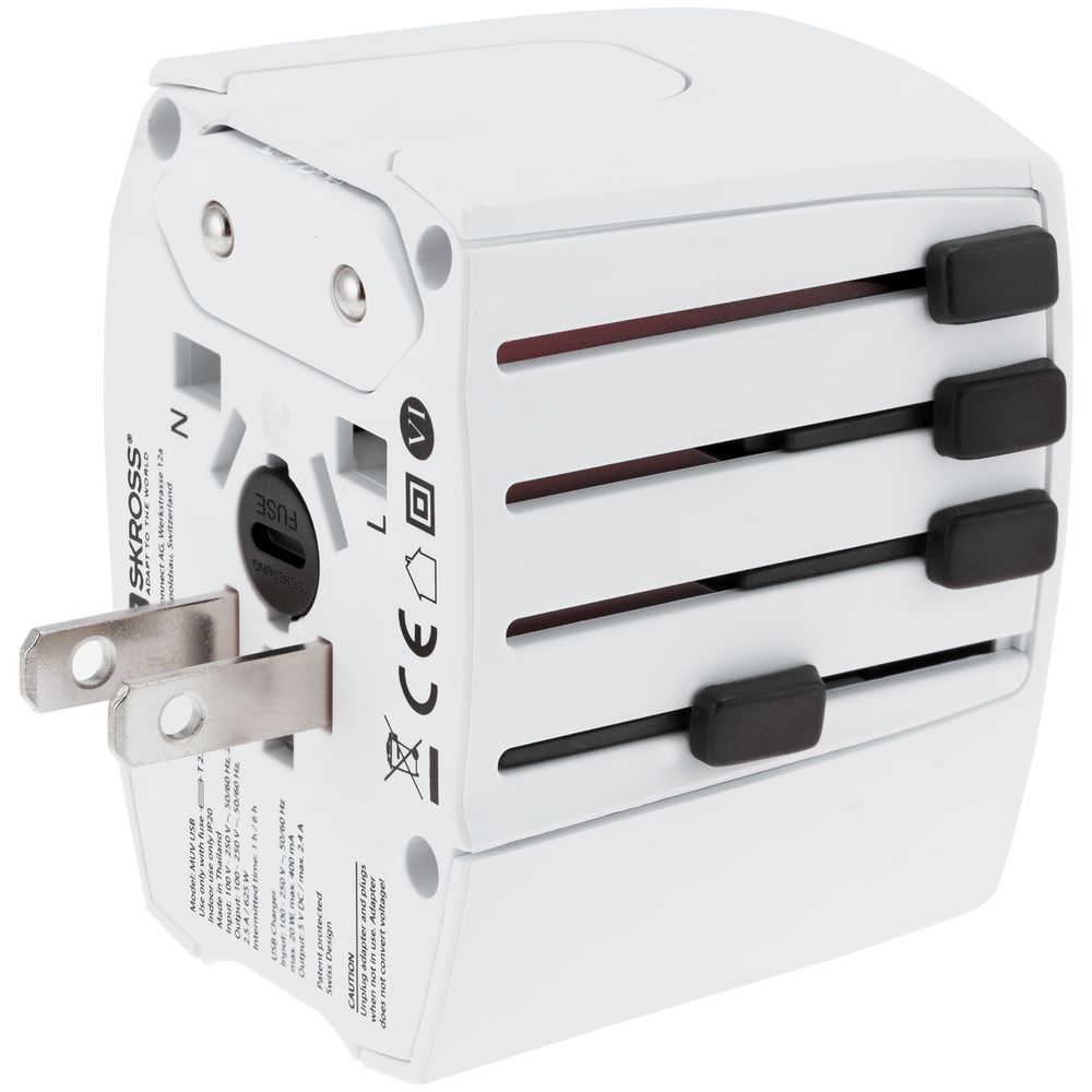 Зарядное устройство S-Kross MUV USB для путешествий, белое / Миниатюра WWW (1000)