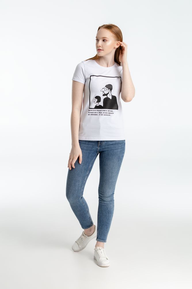 Футболка женская «Леон», белая, ver.2 / Миниатюра WWW (1000)