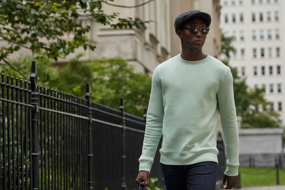 Свитшот унисекс King, серый меланж / Миниатюра WWW (1000)