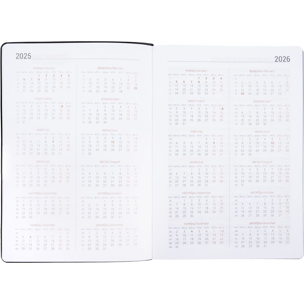 Ежедневник Flexpen Color, датированный, черный / Миниатюра WWW (1000)