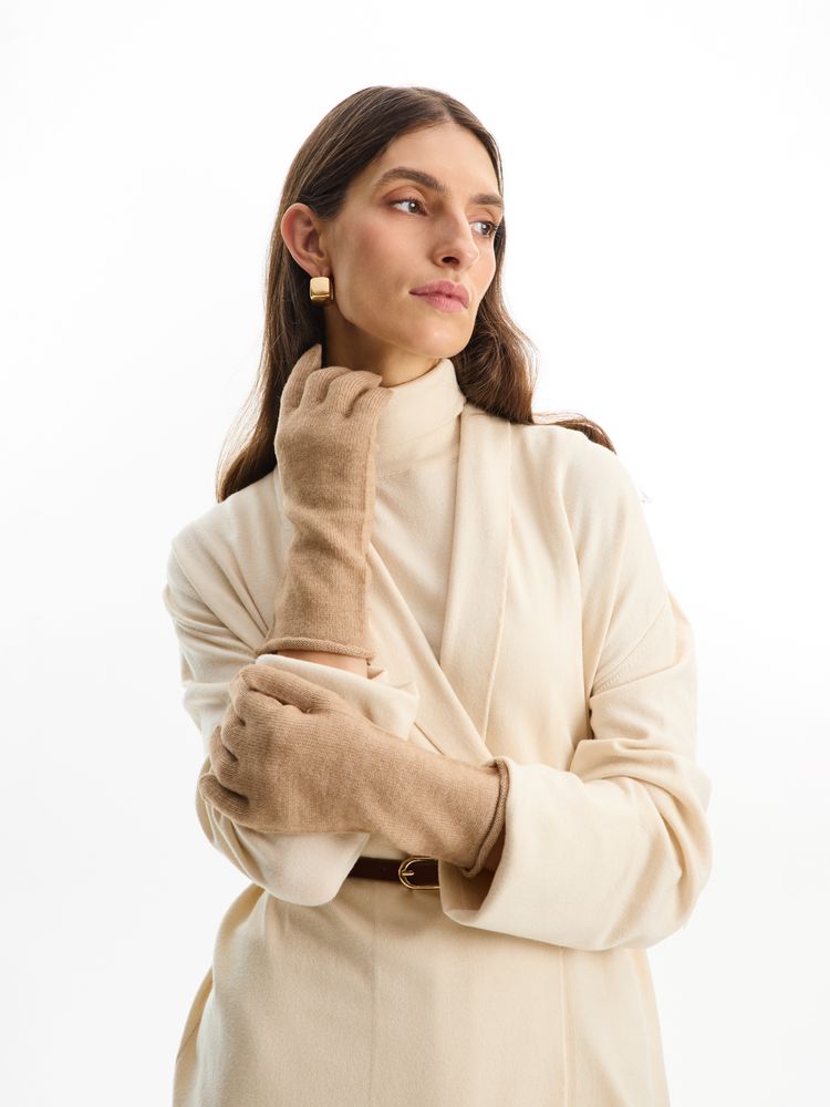 Перчатки Alpine, удлиненные, бежевые / Миниатюра WWW (1000)