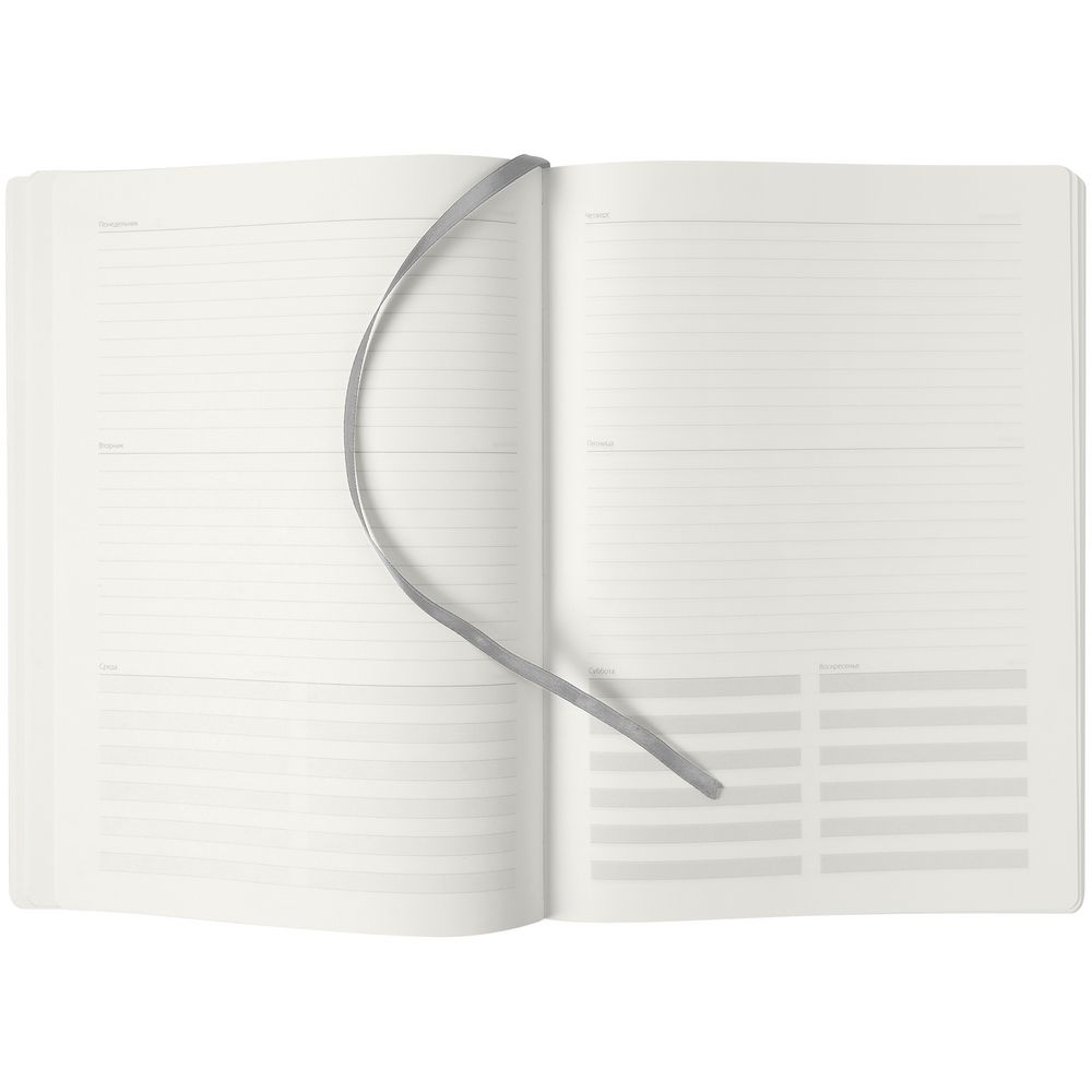 Еженедельник Shall Maxi, недатированный, серый / Миниатюра WWW (1000)