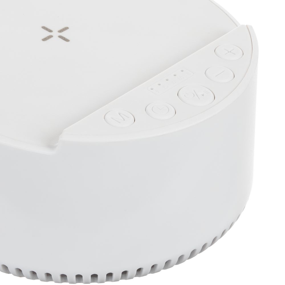 Bluetooth-колонка с беспроводной зарядкой relaxTime, белая / Миниатюра WWW (1000)