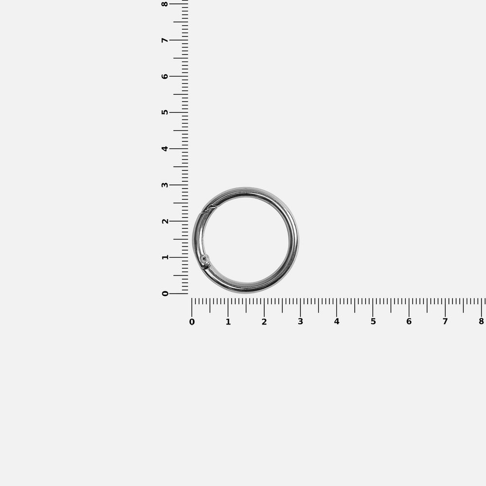 Карабин-кольцо Claus, L, серебристый / Миниатюра WWW (1000)