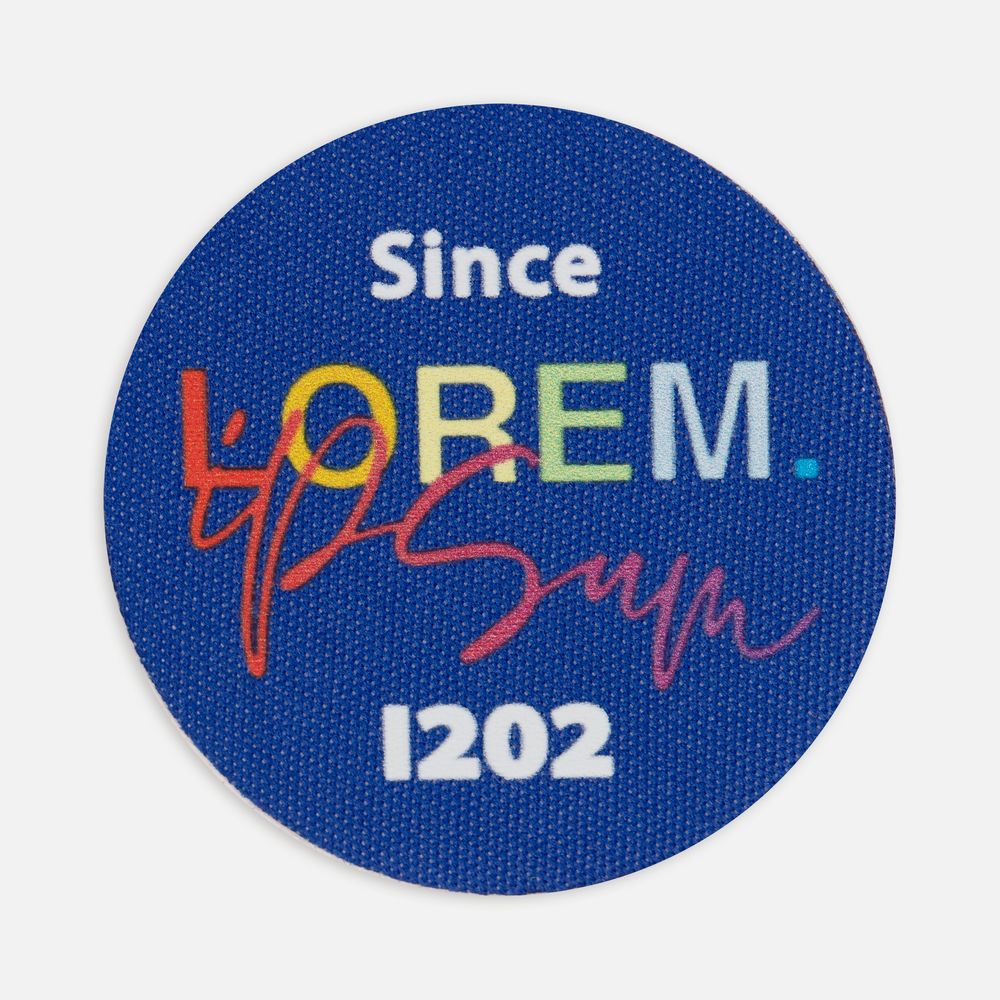 Наклейка тканевая Lunga Round, M, синяя / Миниатюра WWW (1000)