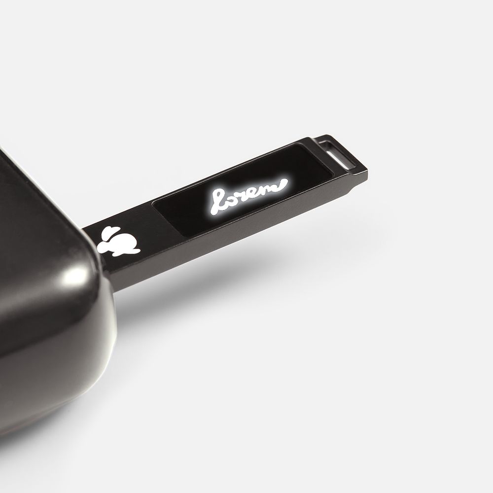 Флешка markBright Black с белой подсветкой, 32 Гб / Миниатюра нанесения (1000)