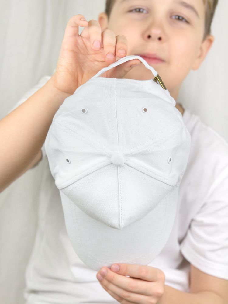 Бейсболка детская Unit Kids, белая / Миниатюра WWW (1000)