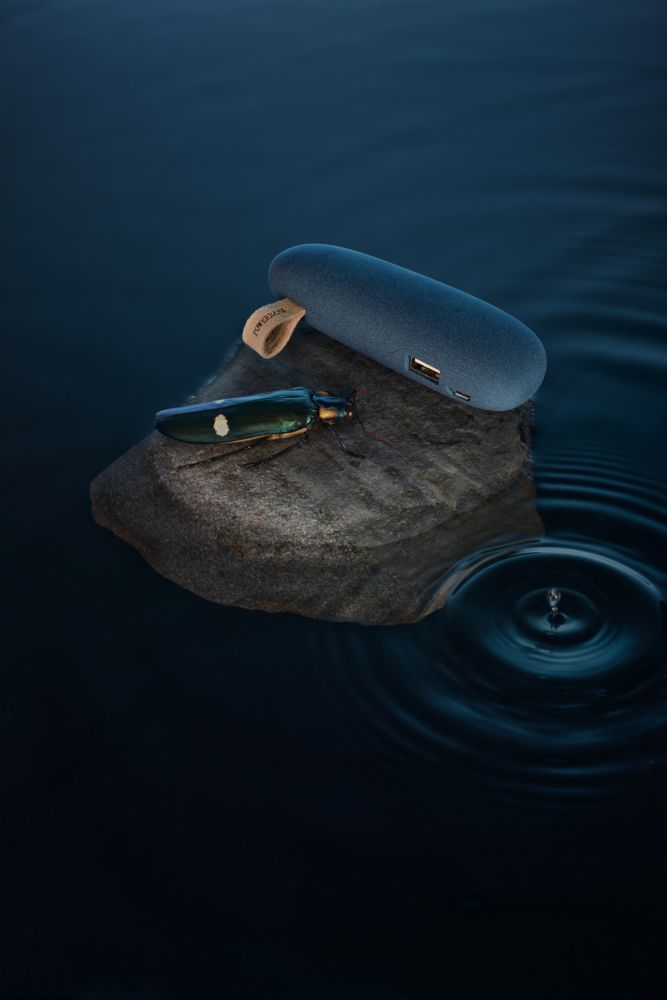 Внешний аккумулятор Pebble 2600 мАч, серо-синий / Миниатюра WWW (1000)