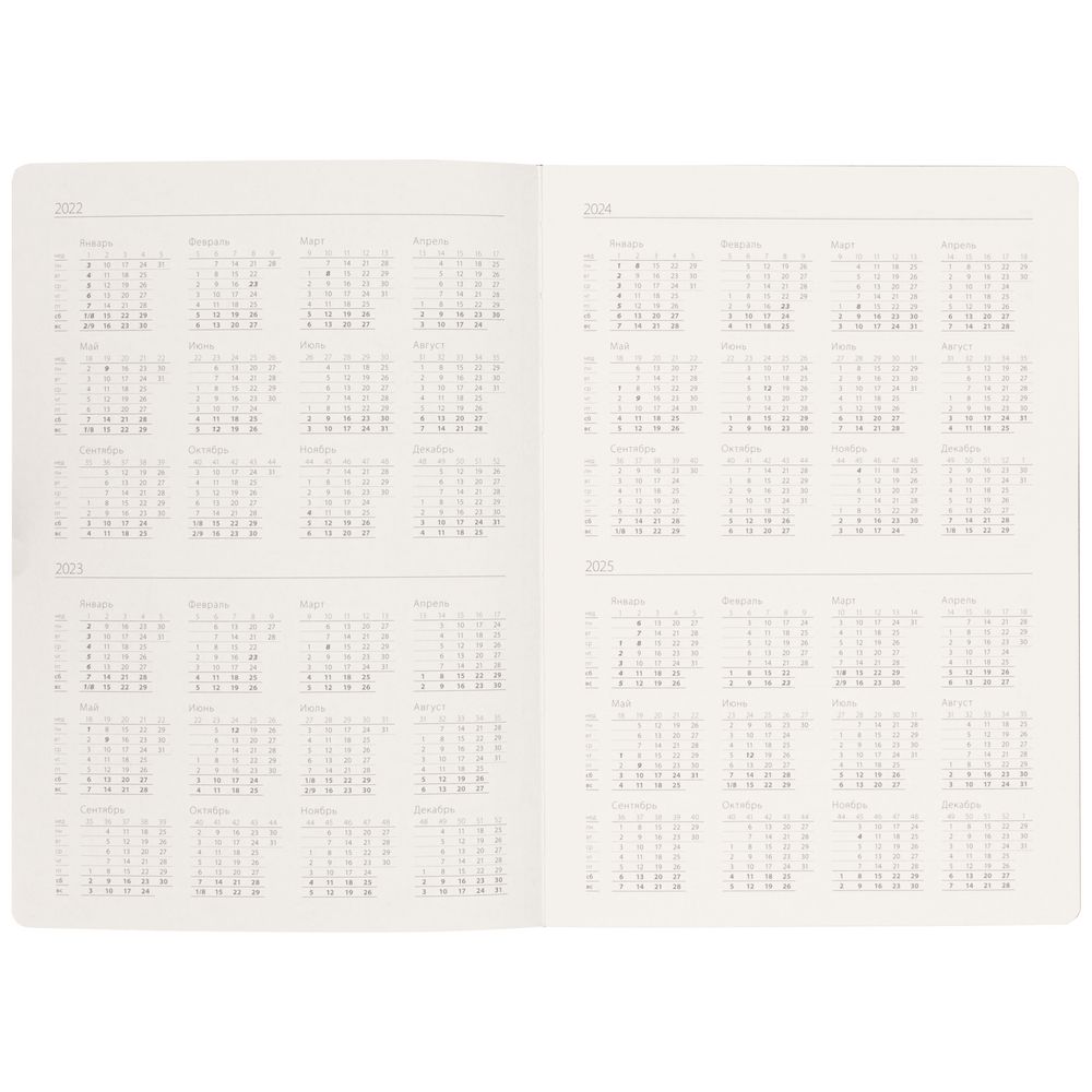 Ежедневник Flexpen Black, недатированный, черный с зеленым / Миниатюра WWW (1000)