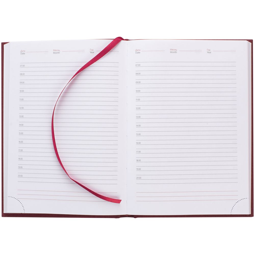 Ежедневник Lotus, недатированный, бордовый / Миниатюра WWW (1000)