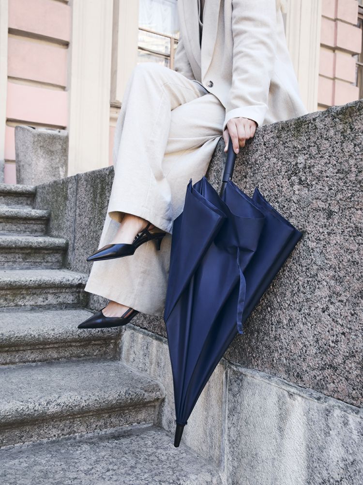 Зонт-трость Domelike, темно-синий / Миниатюра WWW (1000)