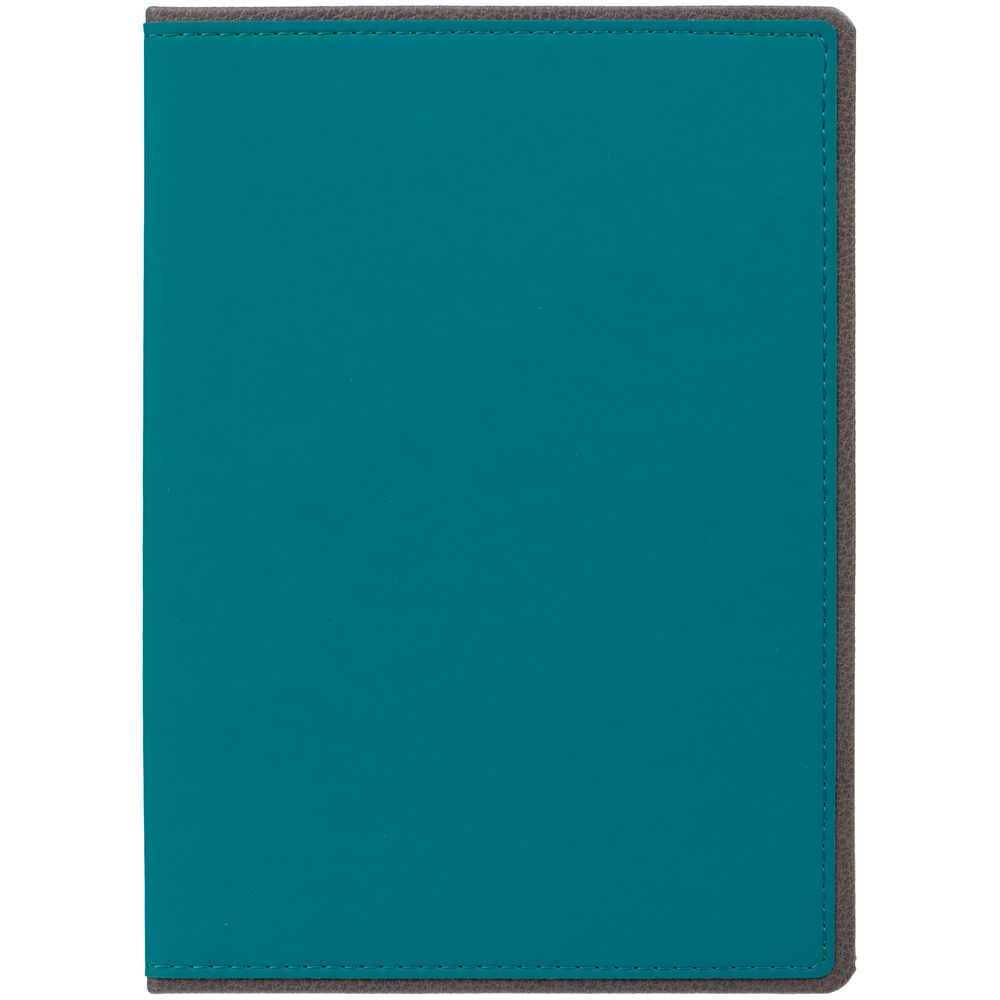 Ежедневник Frame, недатированный, бирюзовый с серым / Миниатюра WWW (1000)