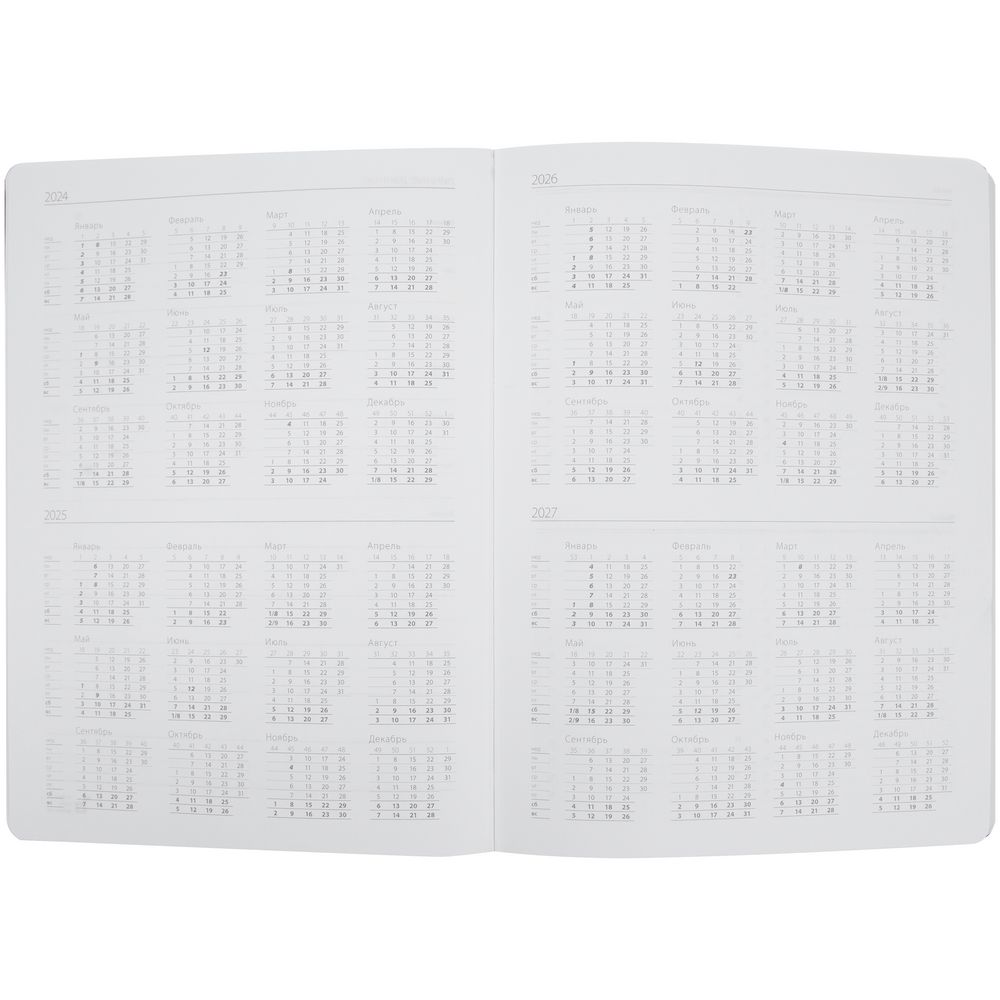 Еженедельник Lucky, недатированный, белый / Миниатюра WWW (1000)