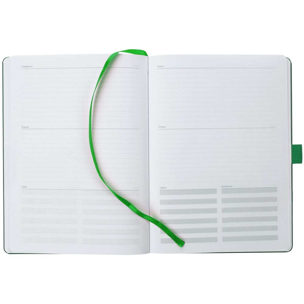 Еженедельник Lucky, недатированный, зеленый / Миниатюра WWW (1000)