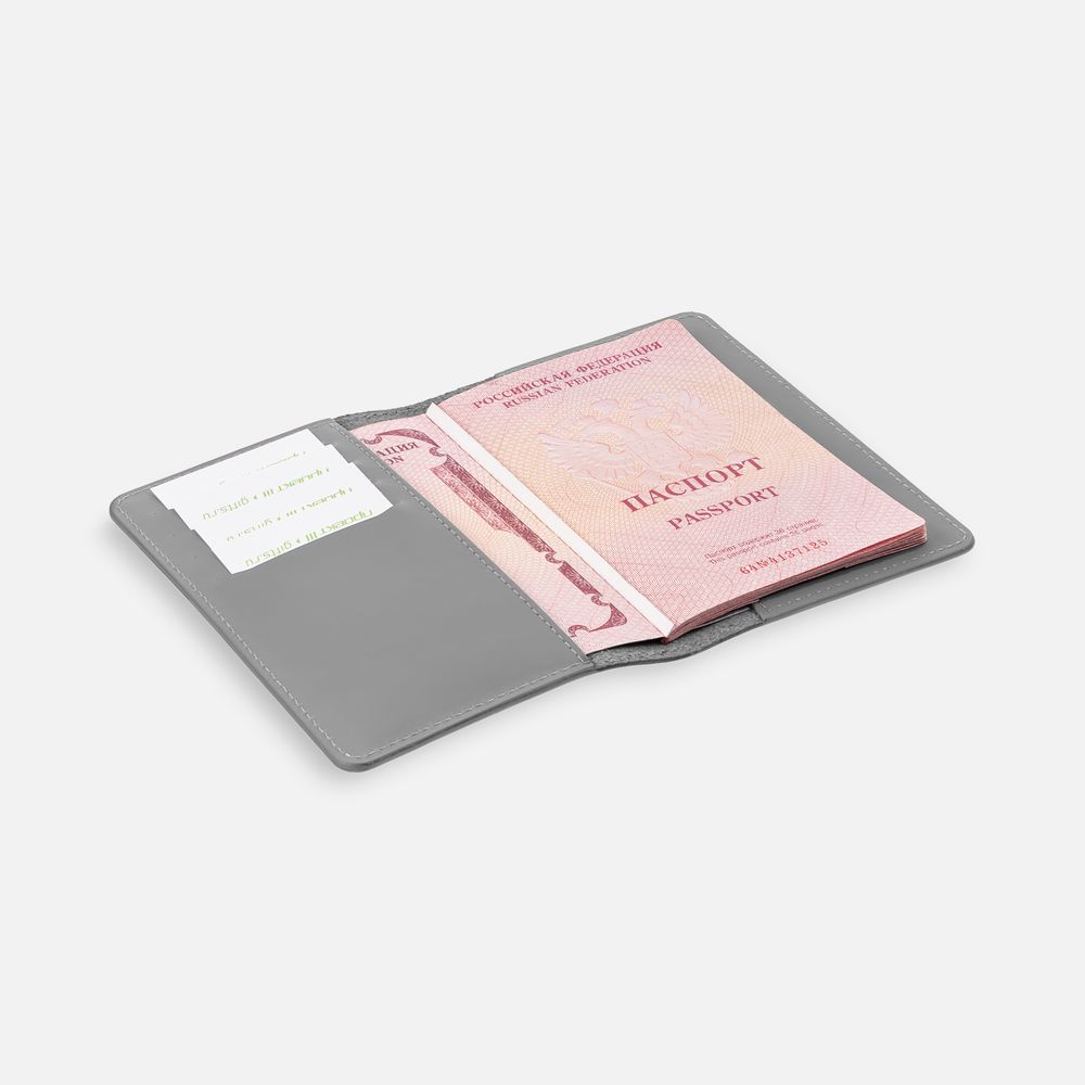 Обложка для паспорта Alaska, серая / Миниатюра WWW (1000)
