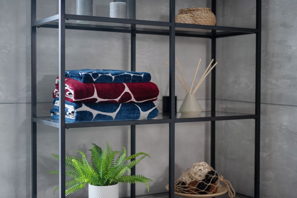 Полотенце Giraffe, малое, бежевое с бордовым / Миниатюра WWW (1000)